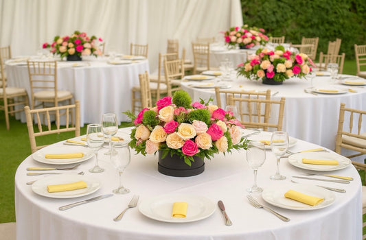 Decoración Floral para 10 Mesas